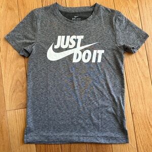 Grey dri-fit t-shirt with Just Do It Nike logo